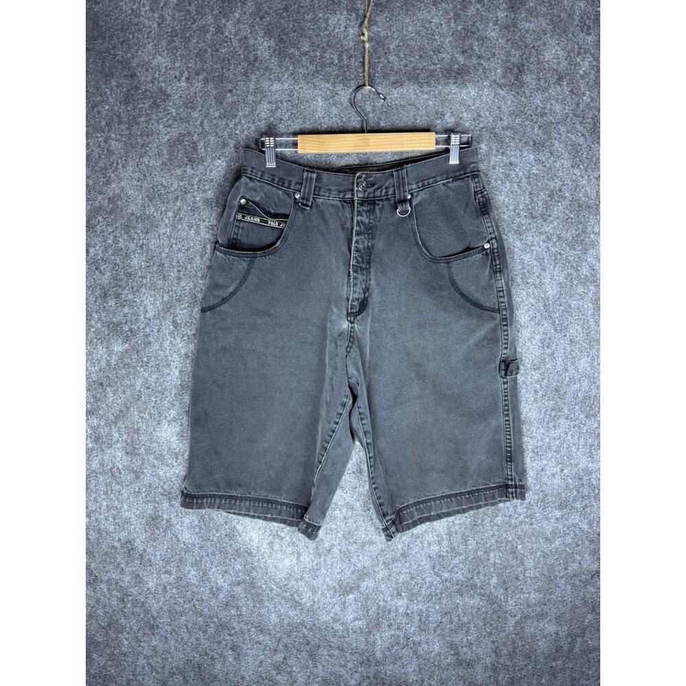 Vintage PACO Jean Shorts Men Size 34 (32x13) Embroidered Pockets 90s Y2K